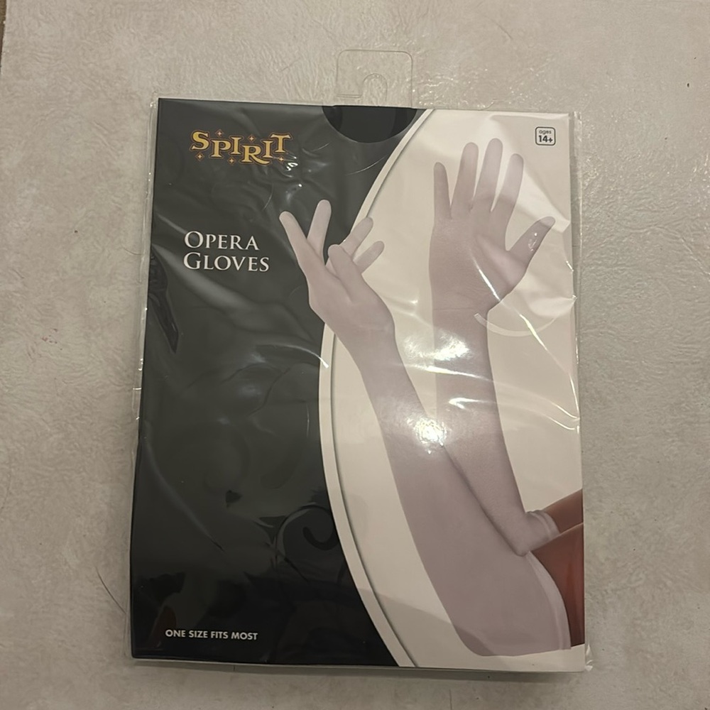 White long gloves